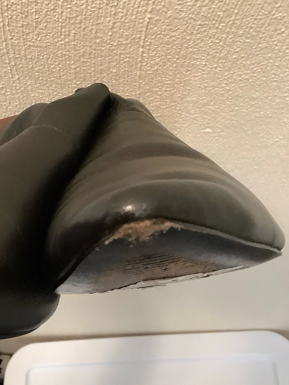 Free People Black Pointed Leather Mules